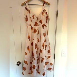 New With Tags FARM Rio Leopard Shell Midi Dress Large